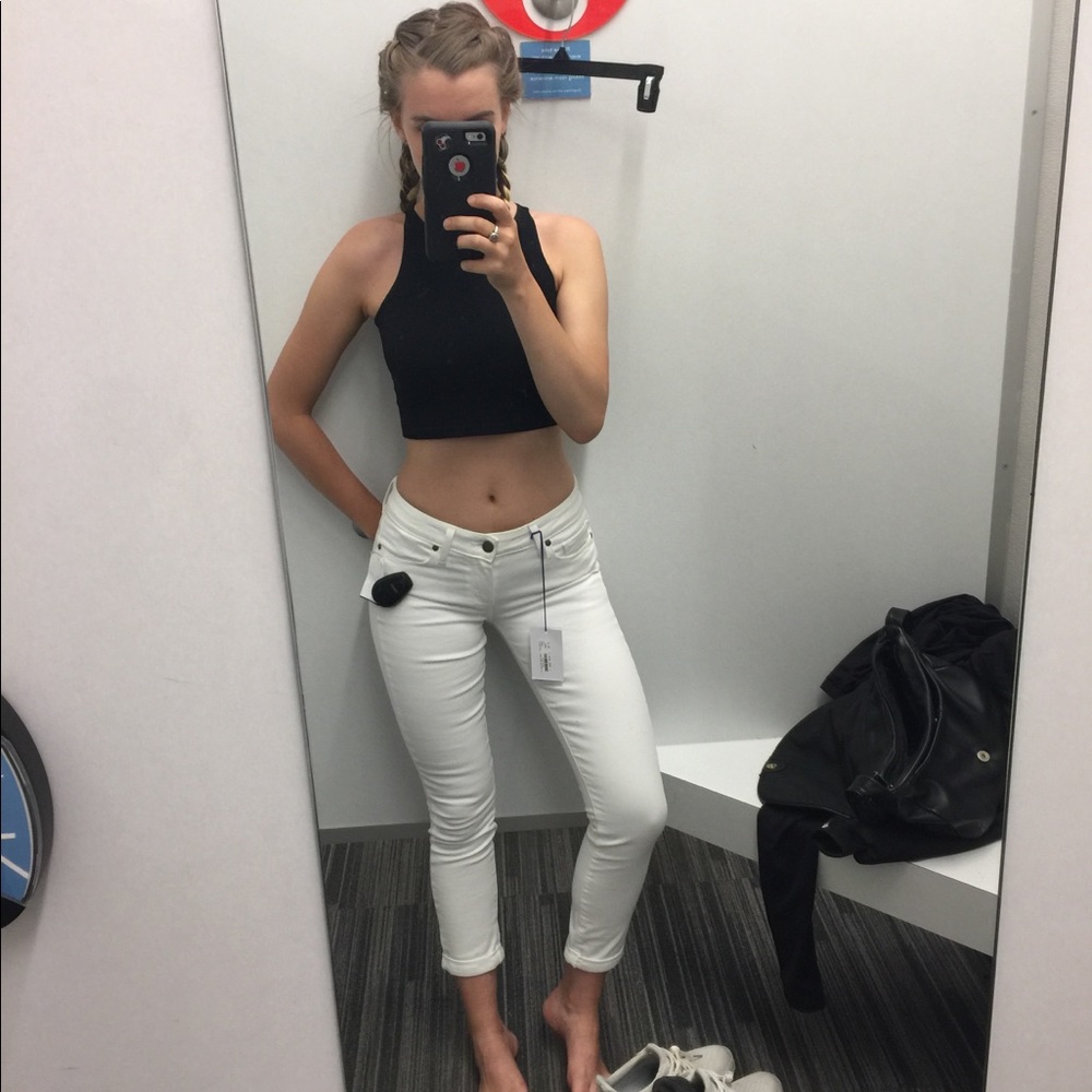 PAIGE White Denim Skinny Jeans